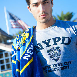 Gray NYPD short sleeve T-shirt unisex NWT